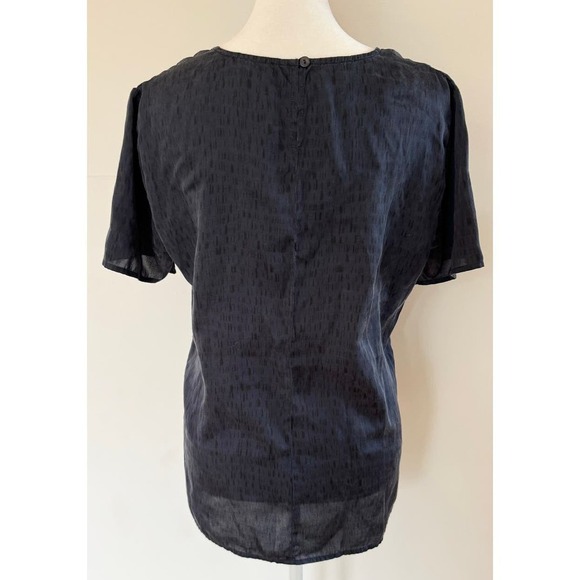Eileen Fisher Silk & Organic Cotton Blouse Size SP (printed shortsleeve) - Picture 4 of 6